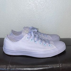 Purple converse with holographic accents